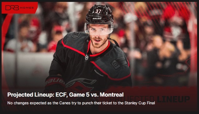 Playoff NHL: Carolina in finale di Stanley Cup, anche gara-5 è senza storia