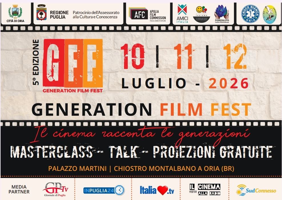 Il grande cinema accende la Puglia: al via il Generation Film Fest 2026. Sul red carpet Anna Galiena, Edoardo Winspeare, Donatella Finocchiaro e un parterre di stelle.